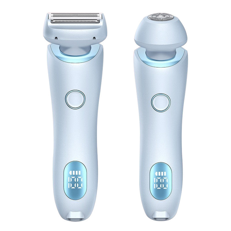 NNEDSZ Blue 2-in-1 Electric Razor for Women - Multifunctional Rechargeable Hair Removal Shaver-0