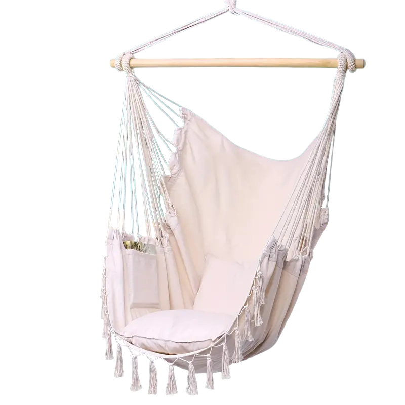 NNETM Nordic Style Cotton Hammock Chair Swing-0
