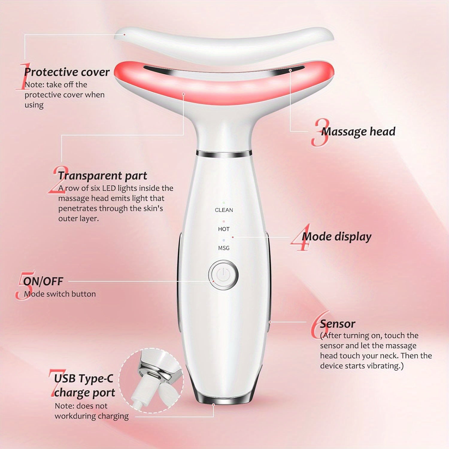 Rechargeable Facial & Neck Massager