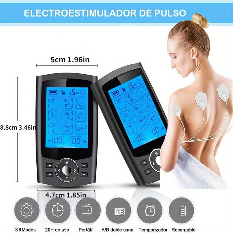 Digital TENS Muscle Stimulator – 36 Modes EMS Acupuncture(Black)-1