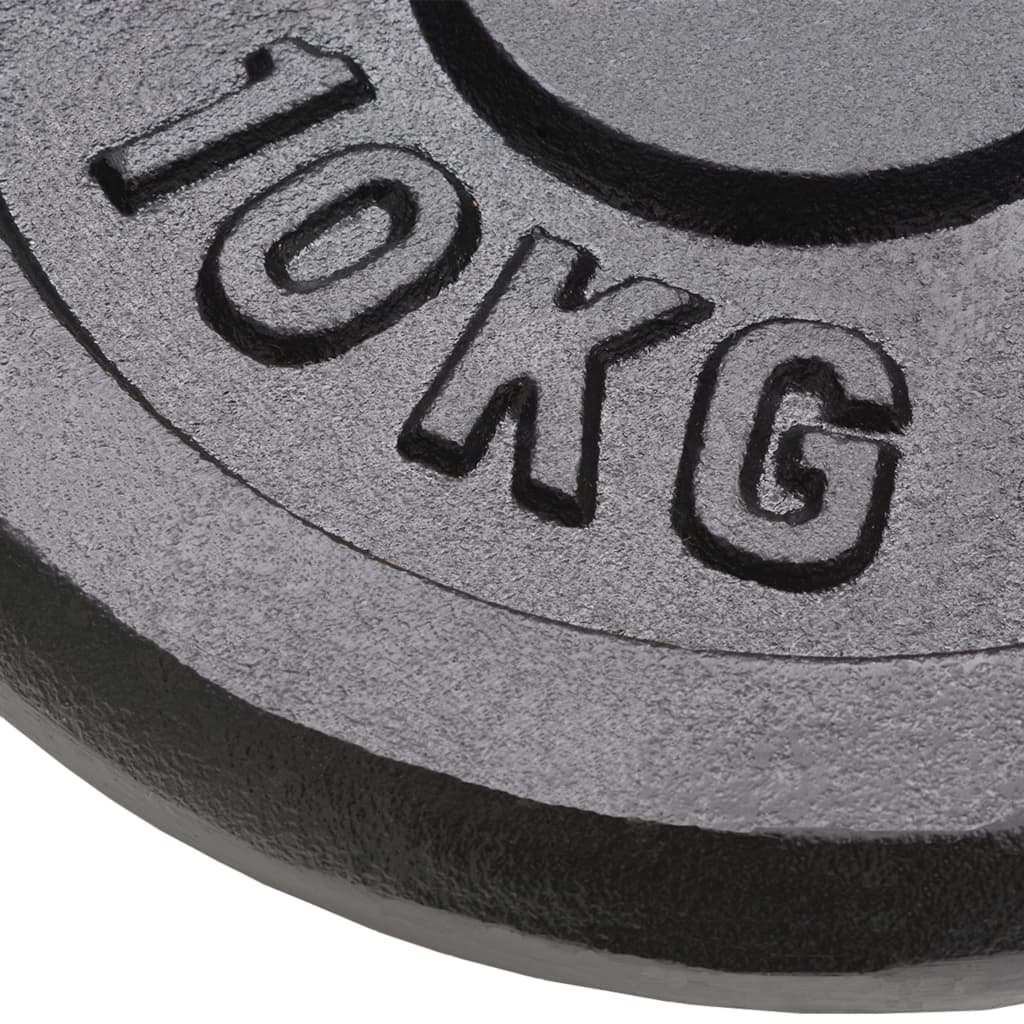 NNEVL Weight Plates 4 pcs 2x10 kg+2x5 kg Cast Iron-2