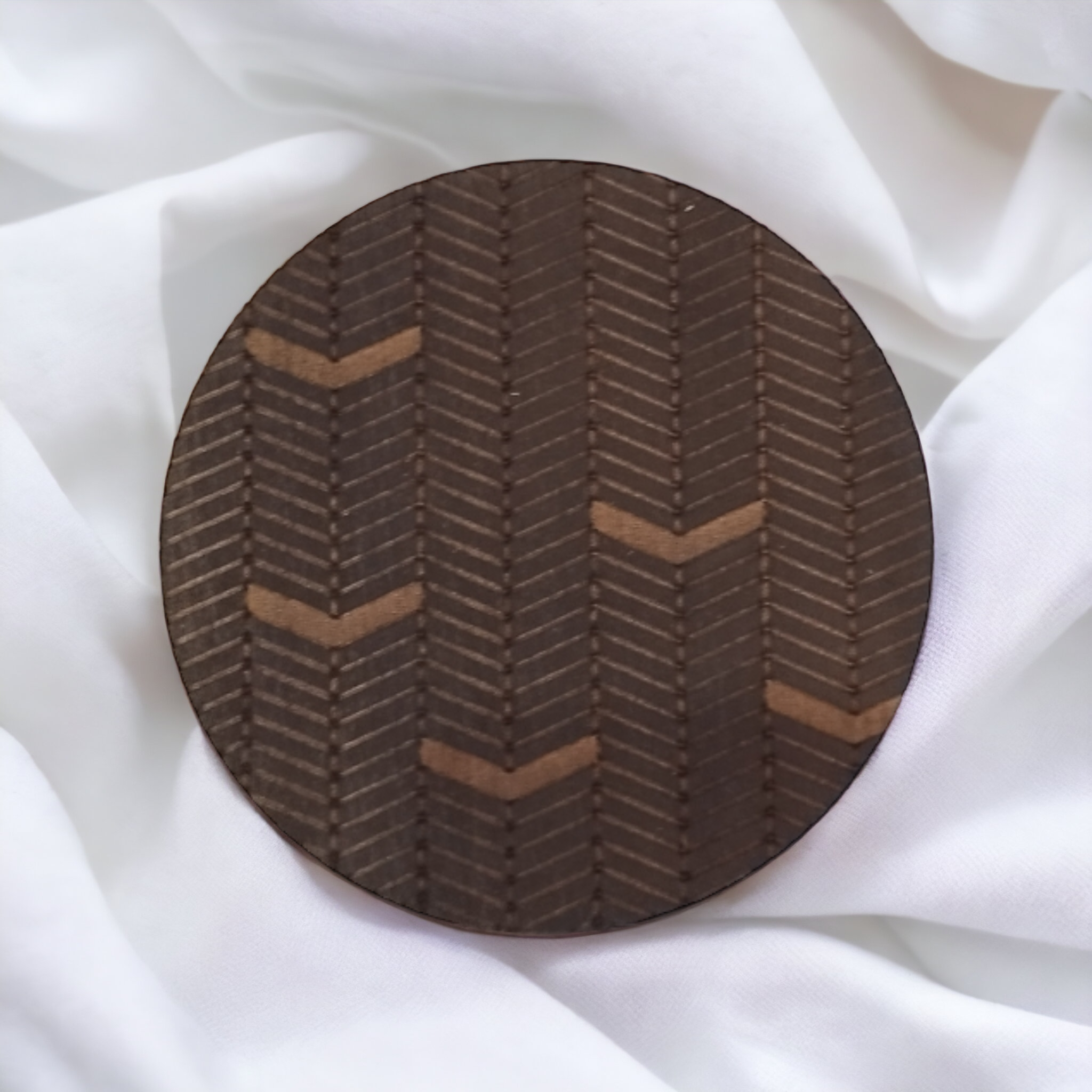 Set of 4 Black Geometric Wooden Coasters