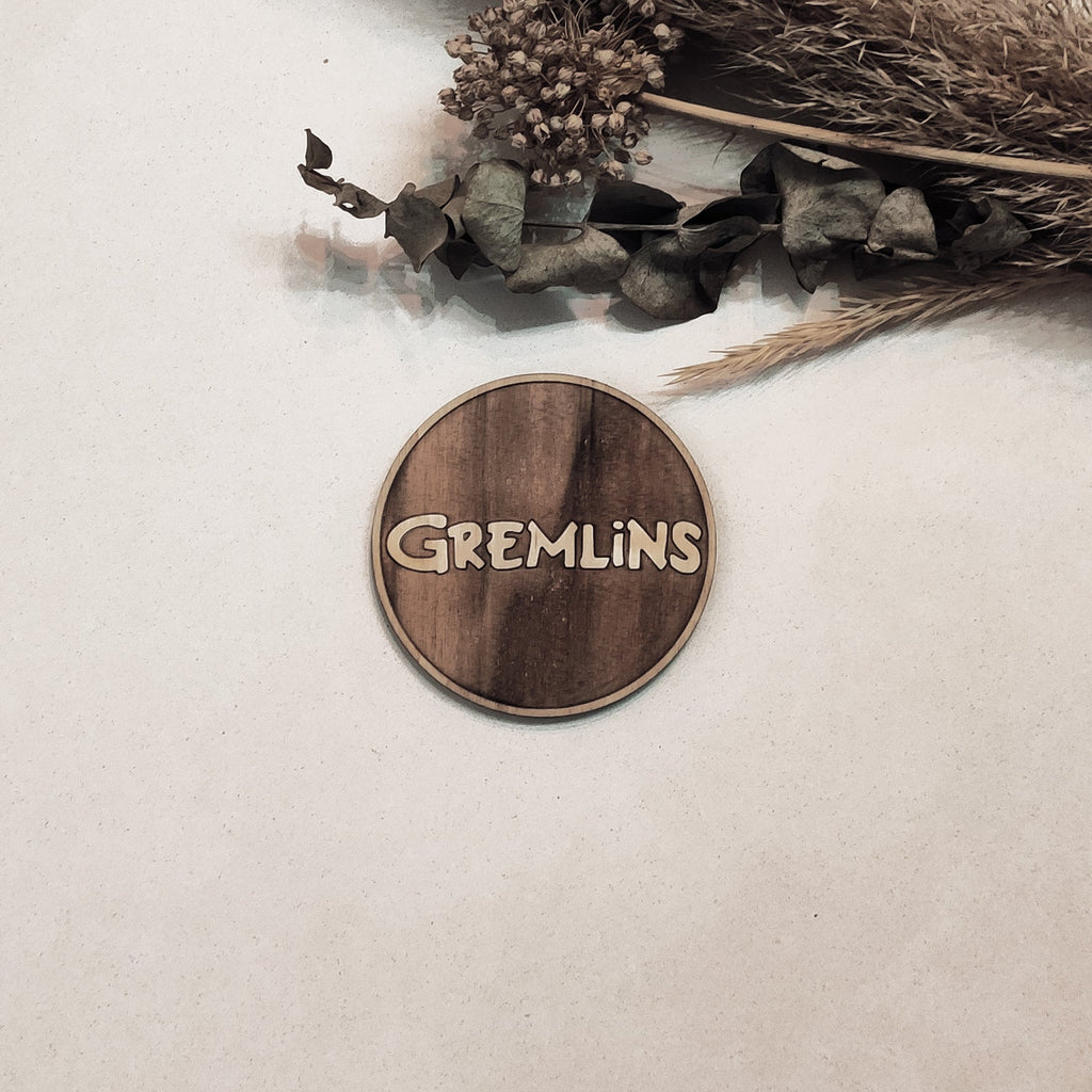Set of 4 Gremlins Wooden Coasters