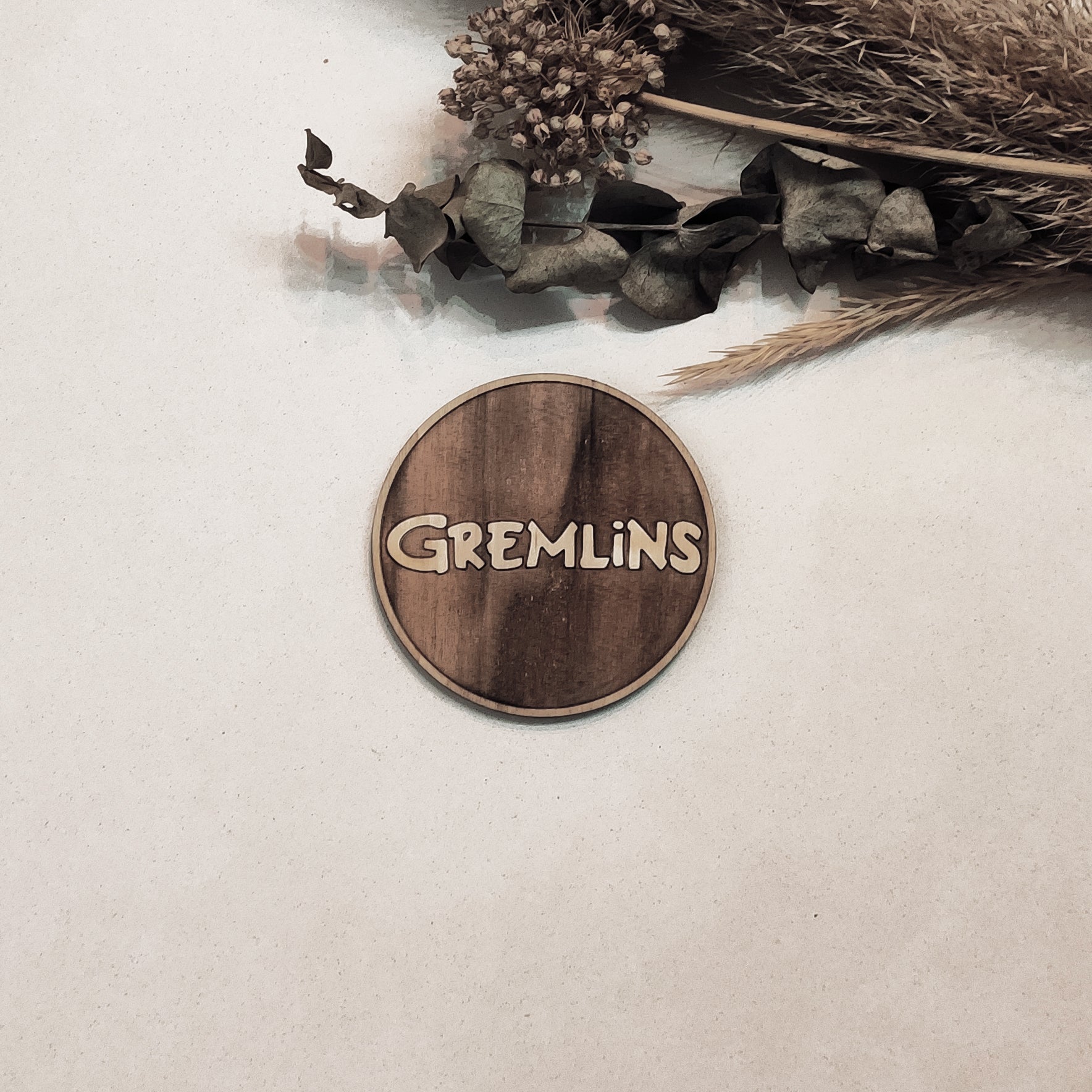 Set of 4 Gremlins Wooden Coasters