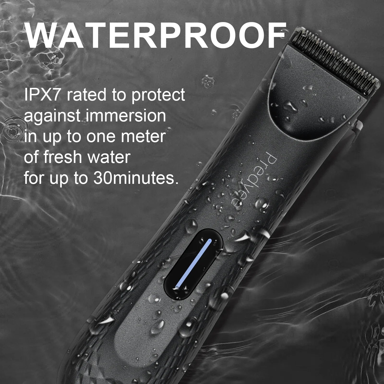 NNEOBA Electric Body & Hair Trimmer for Men Waterproof Groomer Black-4