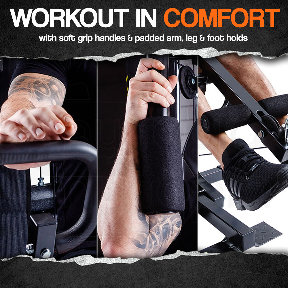 NNEMB Bench Press Pull Downs Boxing Multi Station Home Gym-M9000-4