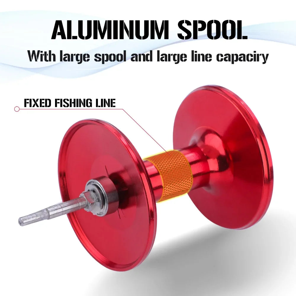 NNEOBA rolling Drum Fishing Reel 28kg Max DragRight Hand Red-3