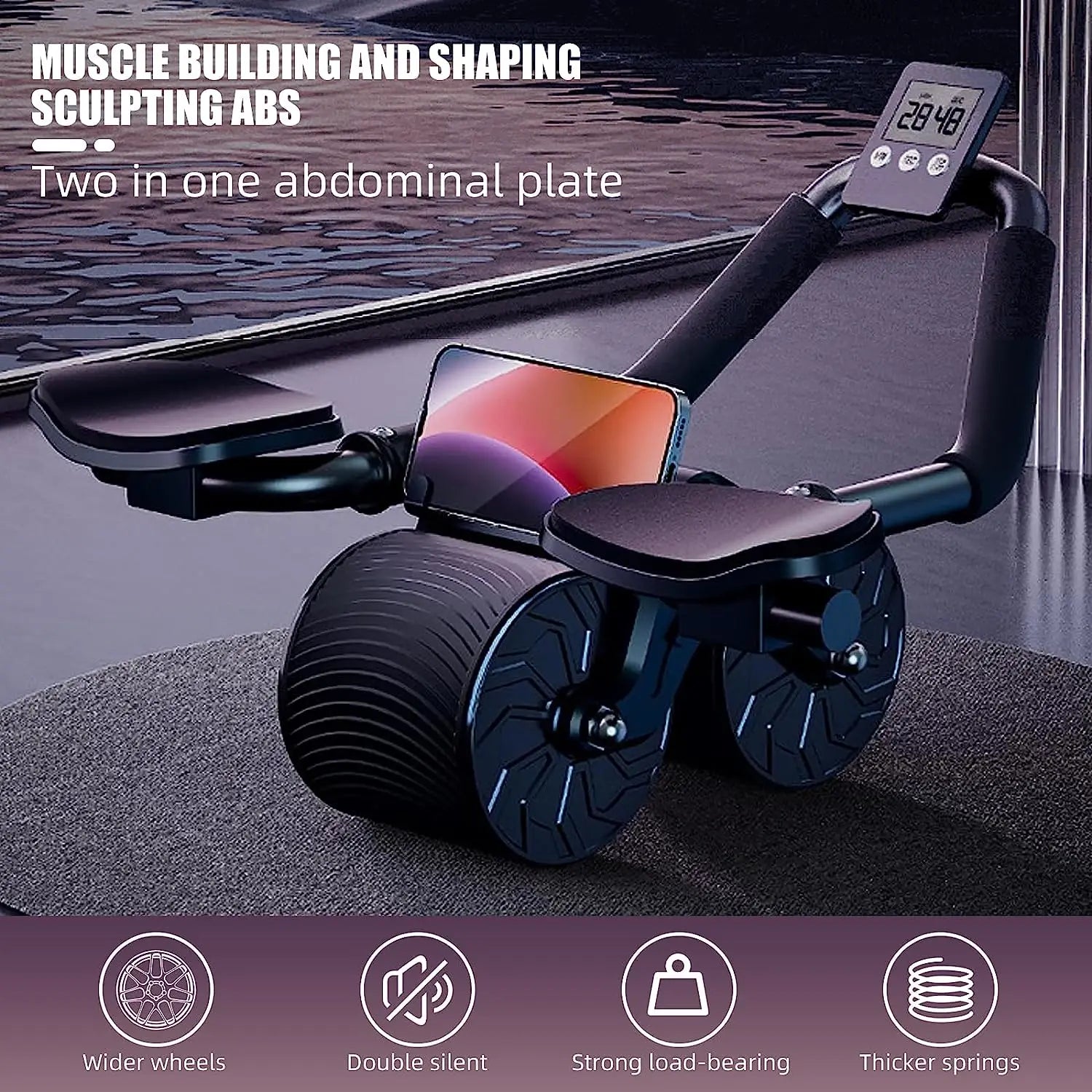 NNEOBA Rebound Ab Wheel & Elbow Support-2