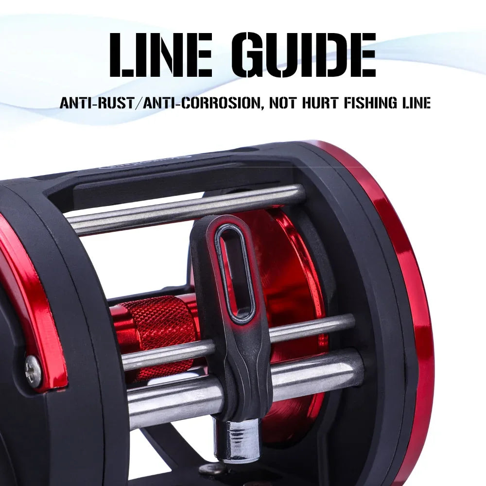 NNEOBA rolling Drum Fishing Reel 28kg Max DragRight Hand Red-1