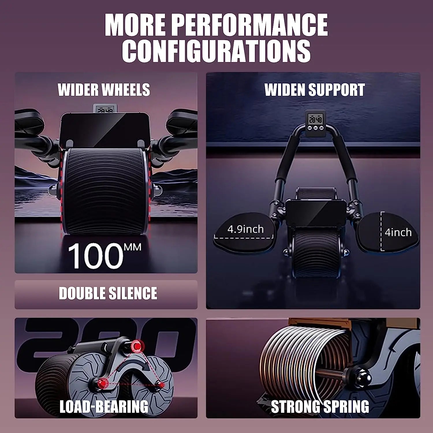 NNEOBA Rebound Ab Wheel & Elbow Support-4