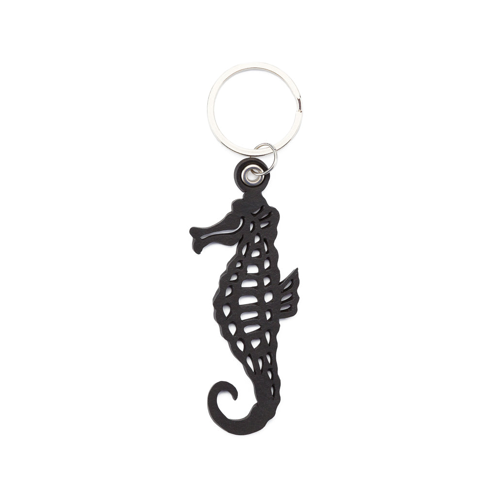 Seahorse Recycled Rubber Vegan Keyring-0