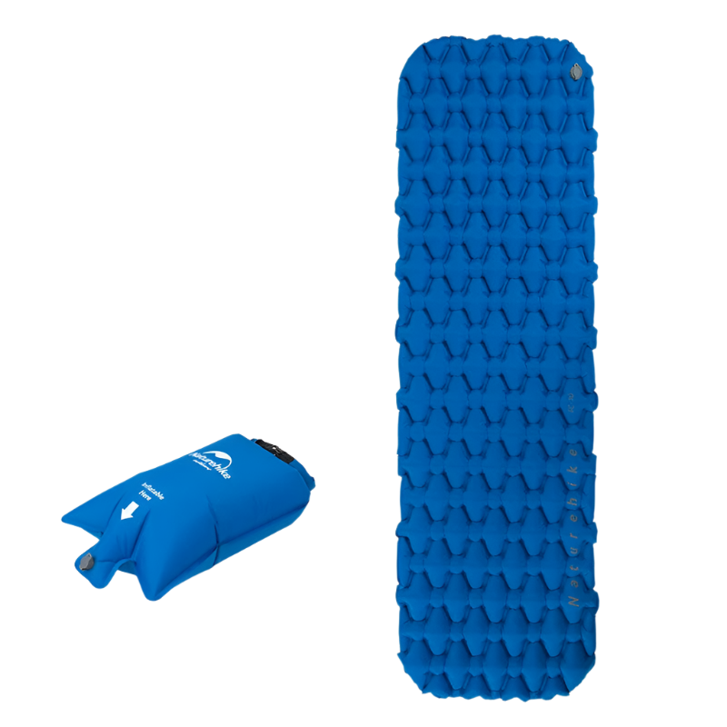 Inflatable Camping Mattress with Air Bag Blue-0