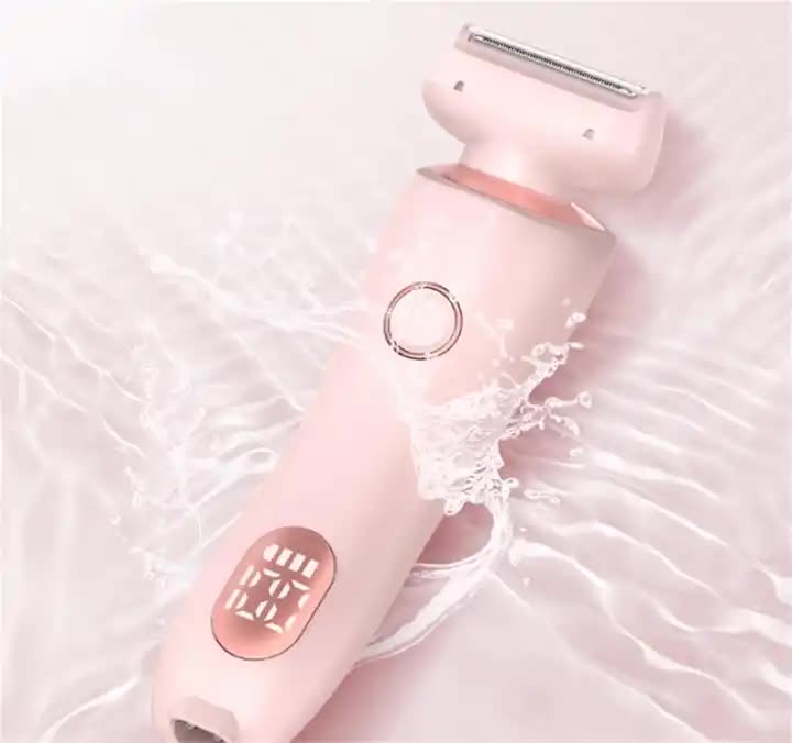 NNEDSZ Blue 2-in-1 Electric Razor for Women - Multifunctional Rechargeable Hair Removal Shaver-3