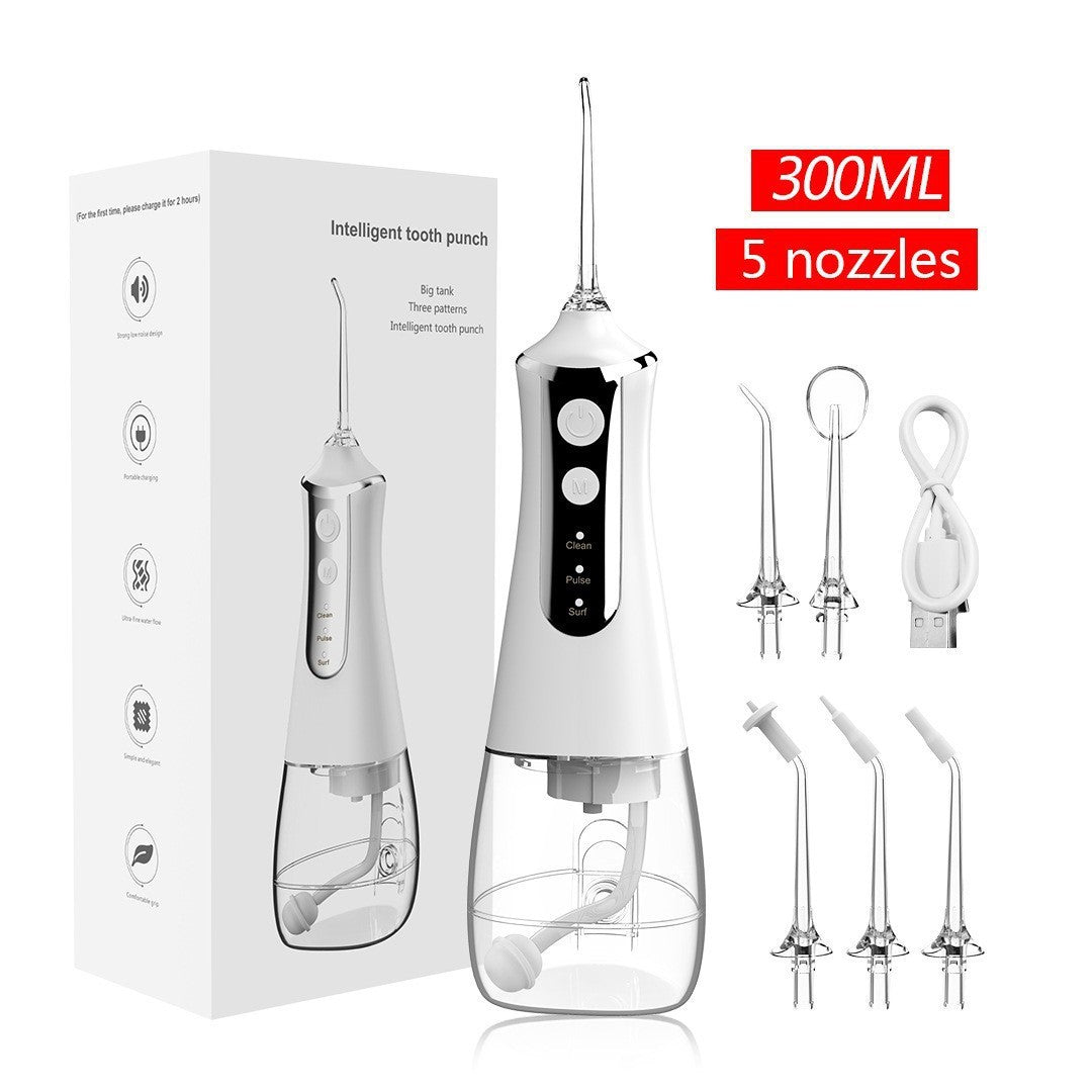 NNEDSZ L10 White Portable Handheld Electric Water Flosser – Rechargeable Teeth Cleaner for Home Use-0