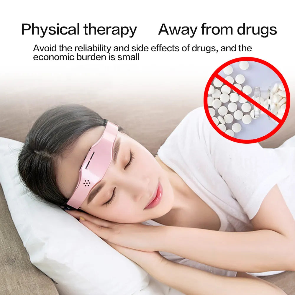 NNEOBA Wireless Sleep Aid Head Massager TSNS Therapy Pink-3