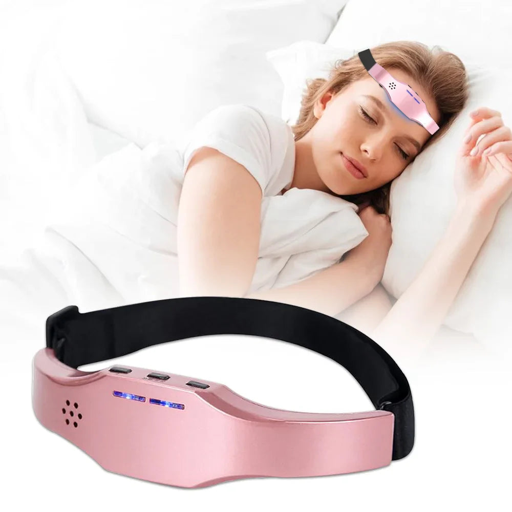 NNEOBA Wireless Sleep Aid Head Massager TSNS Therapy Pink-1
