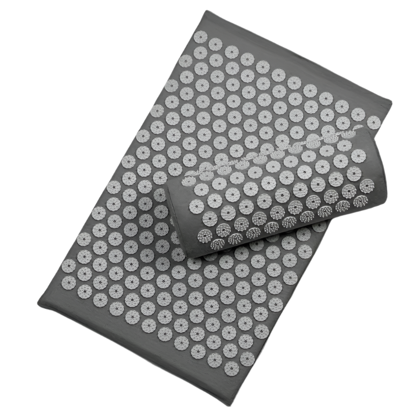 NNETM 3PCS Yoga Acupressure Massage Mat Set(Dark Gray)-0