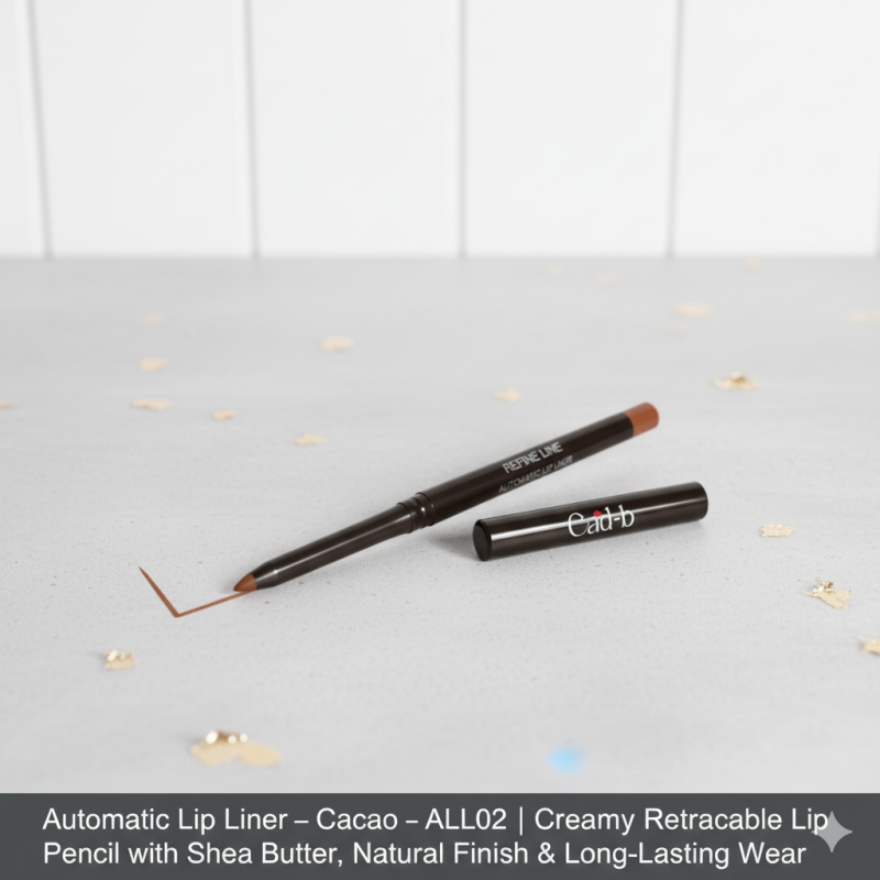 Automatic Lip Liner – Cacao – ALL02 | Creamy Retractable Lip Pencil with Shea Butter, Natural Finish & Long-Lasting Wear