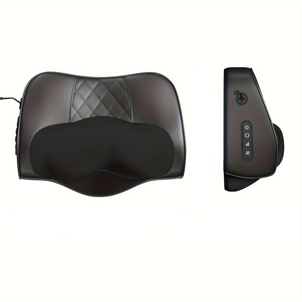 NNETM Cordless 3D Kneading Massage Pillow with Heat(Black)-0