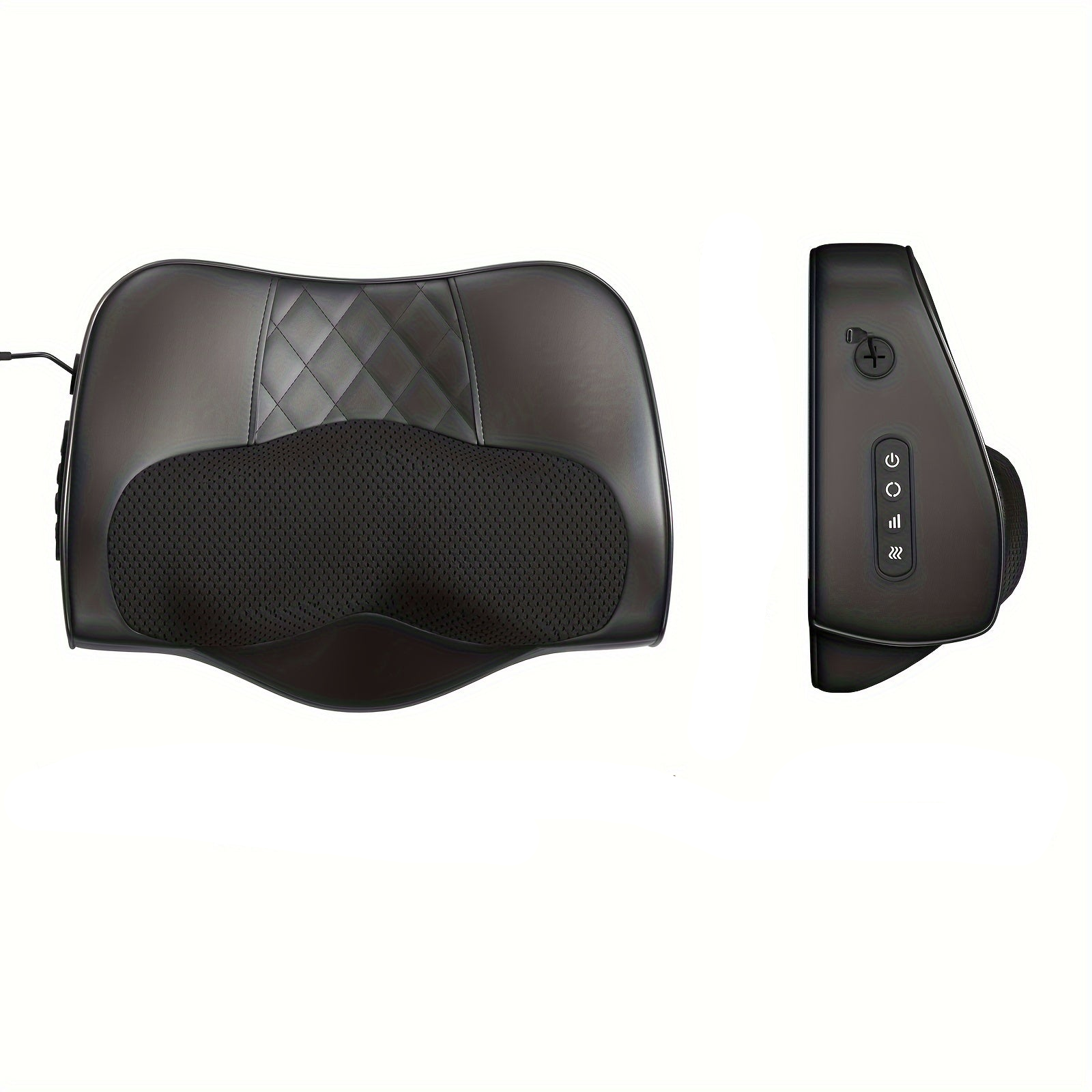 NNETM Cordless 3D Kneading Massage Pillow with Heat(Black)-0