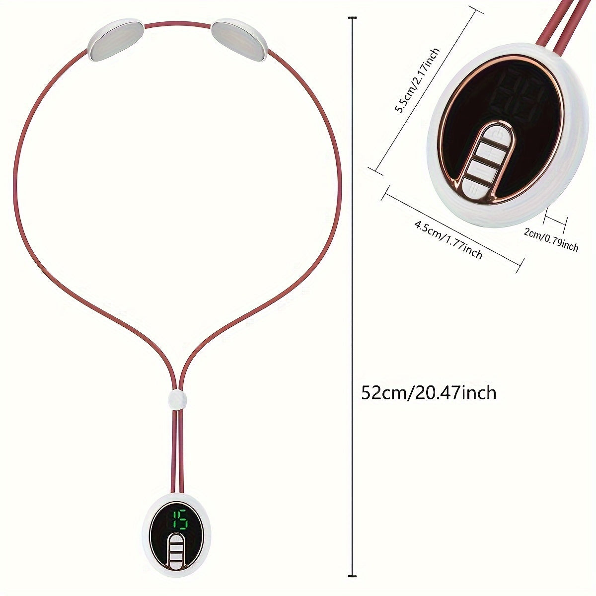 USB Rechargeable Neck & Shoulder Massager with Heat(White)-1