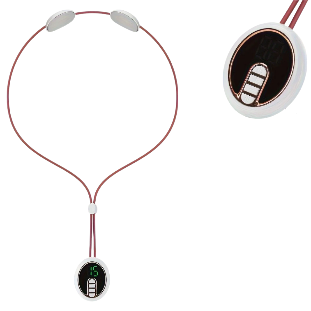 USB Rechargeable Neck & Shoulder Massager with Heat(White)-0