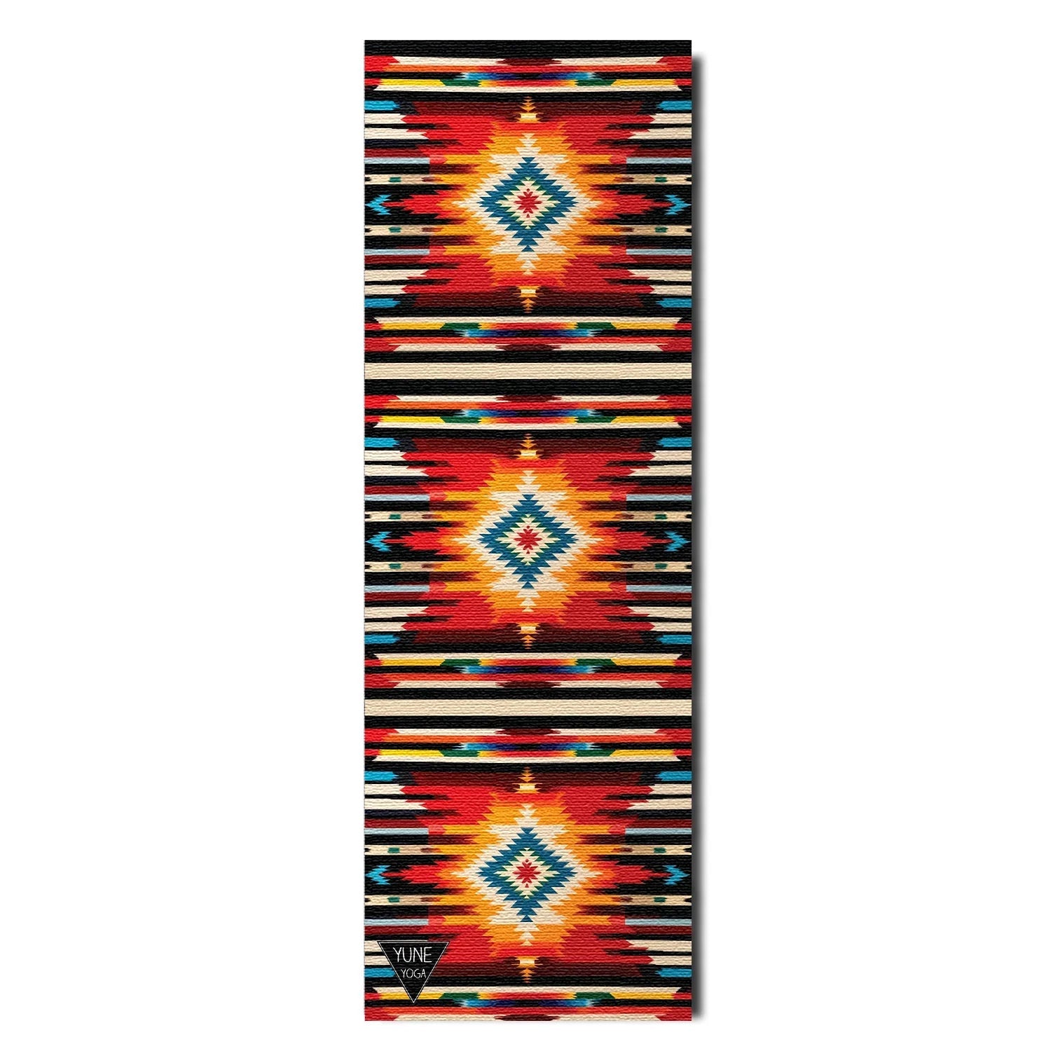 Fox Trail Yoga Mat – 6 mm Extra Thick, Double-Sided Non-Slip, Eco-Friendly PER with Multi-Color Striped Design | Yune Yoga-1