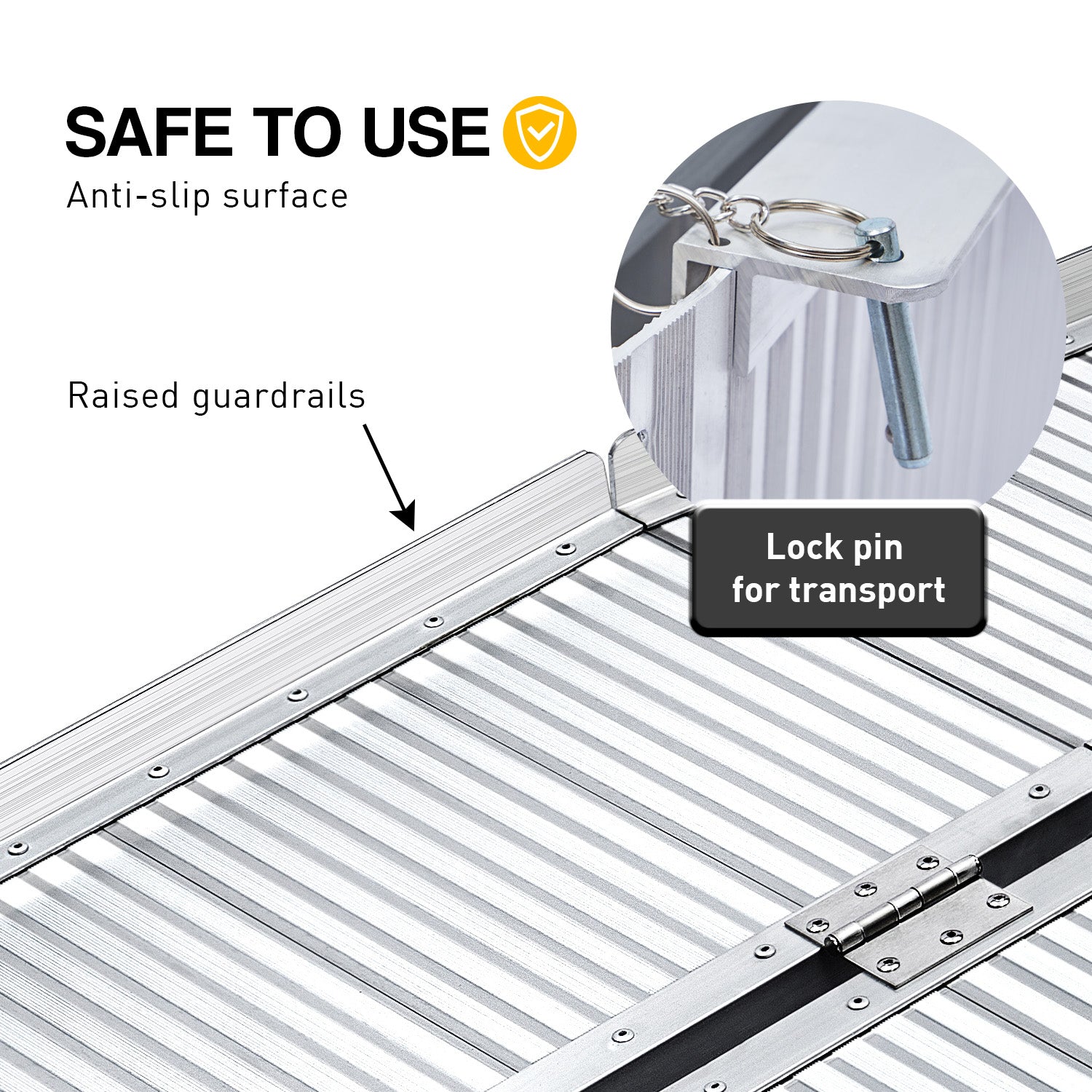 NNEDPE Aluminium Portable Wheelchair Ramp R02 - 5ft-2