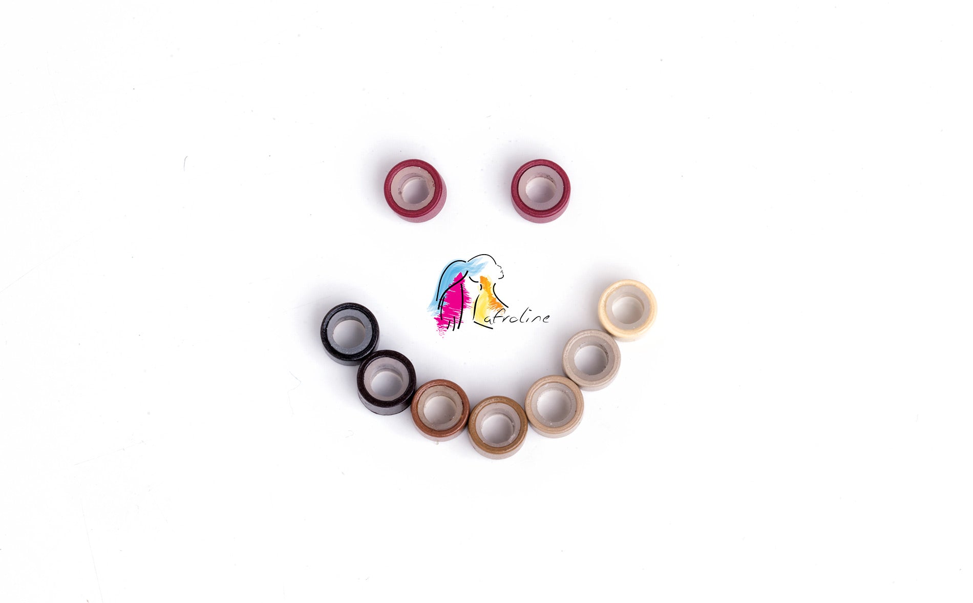 Silicone Micro Ring 7# Light Brown AFROline-2